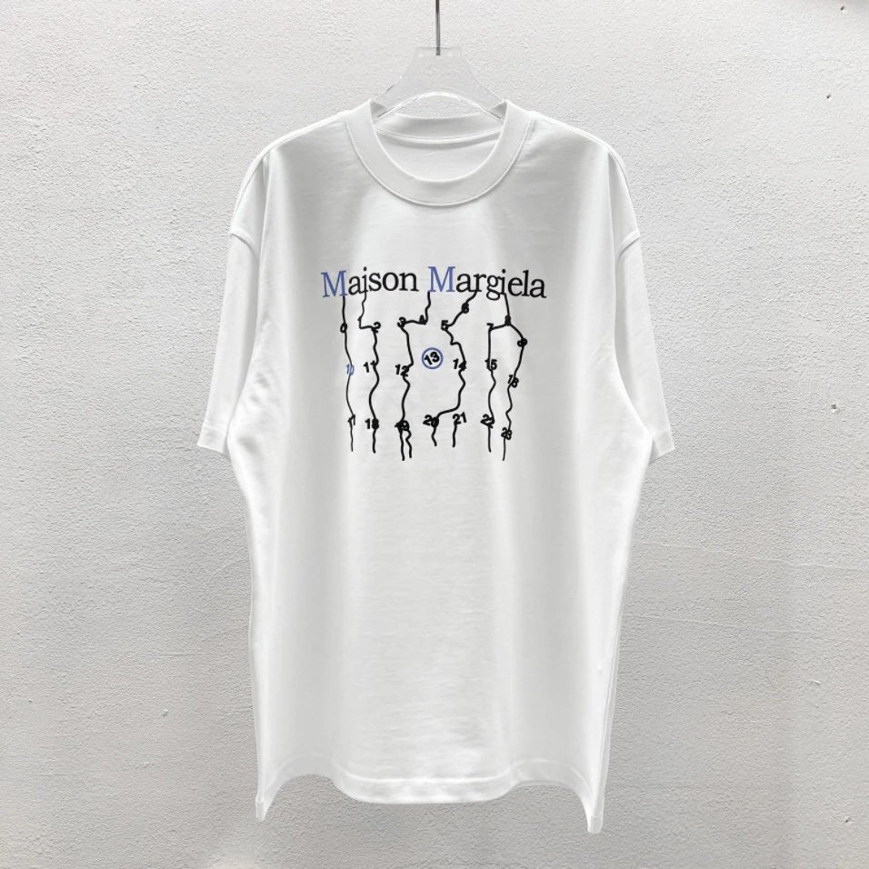 Maison Margiela Digital Trendy Cool Style White T-Shirt