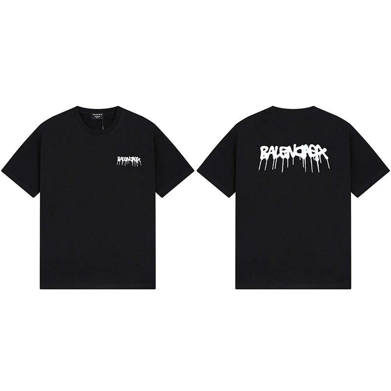 Balenciaga street-style black T-shirt