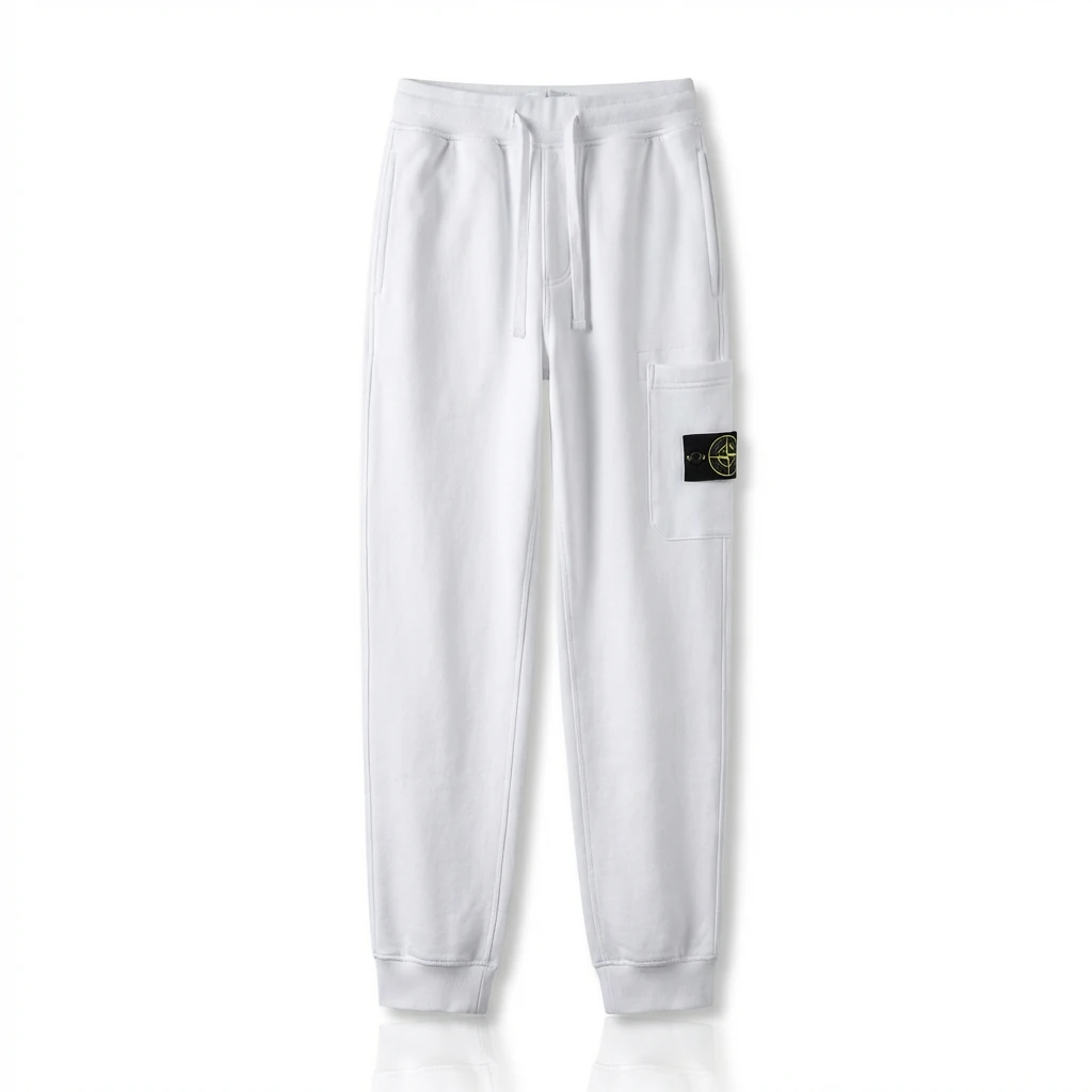 Stone Island basic casual white sweatpants