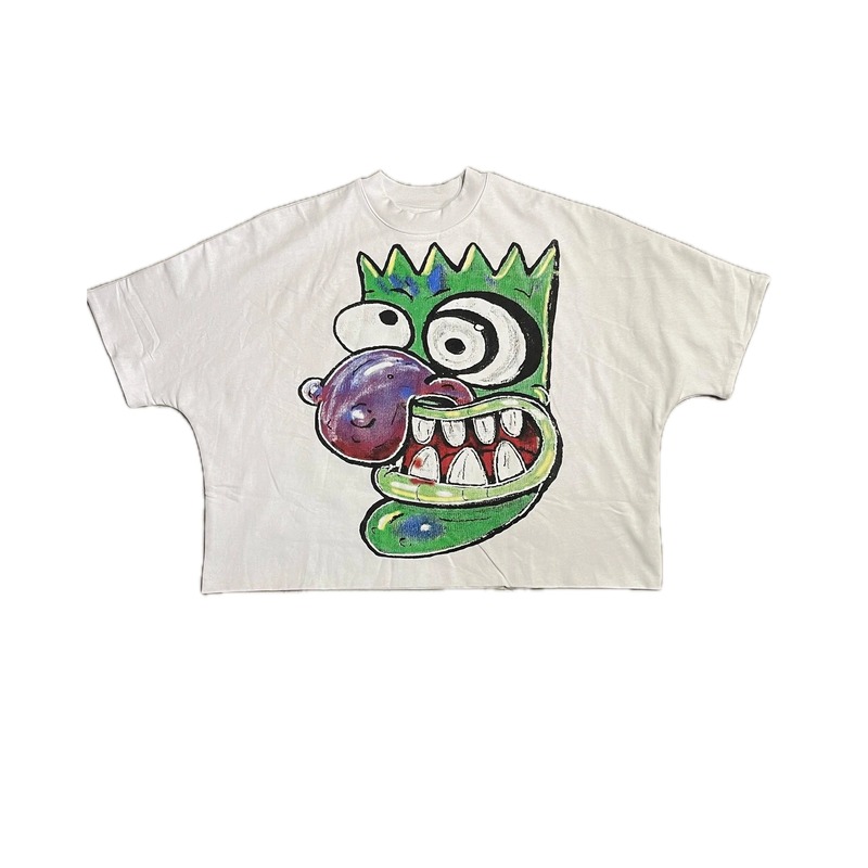 Cartoon-style white T-shirt for billionaires