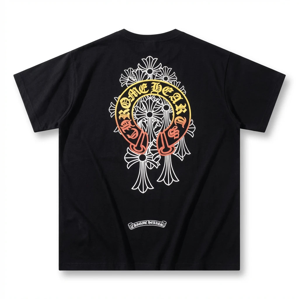 Chrome Hearts Retro Style Black T-shirt