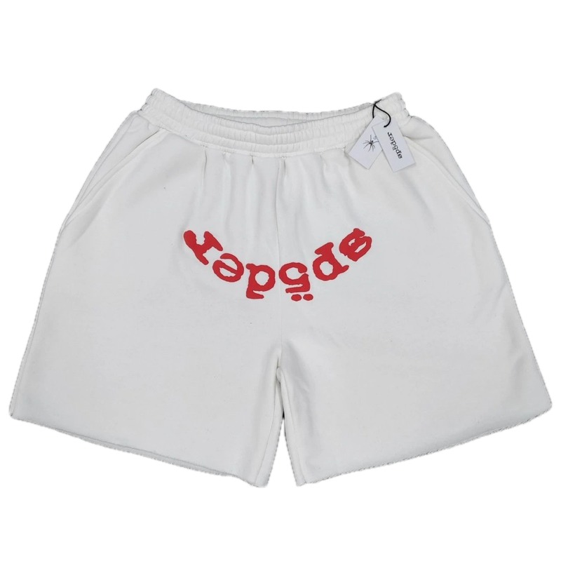 Sp5der Printed Street Style White Shorts
