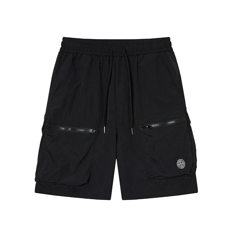 Stone Island Technical Workwear Style Black Shorts