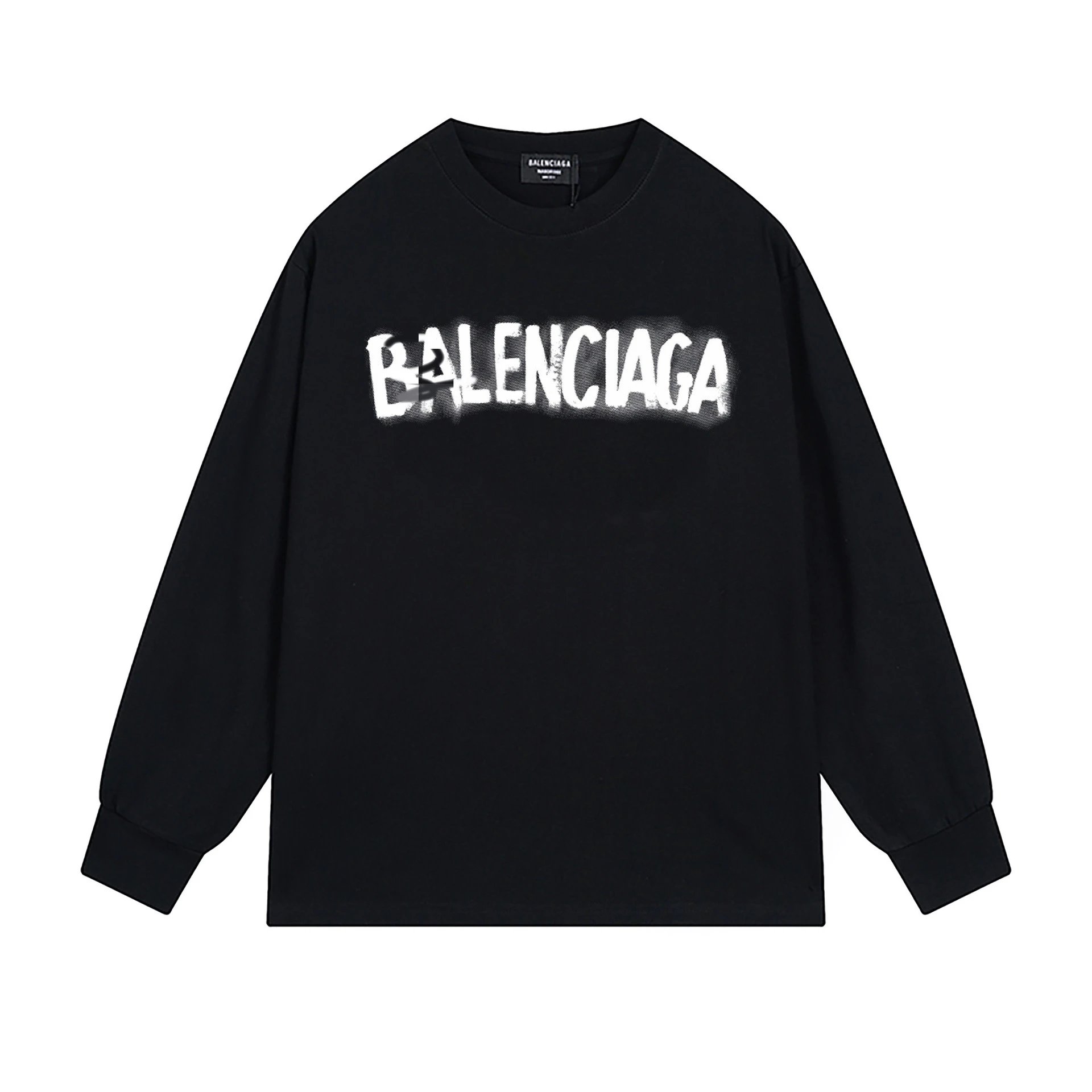 Balenciaga letter style black T-shirt