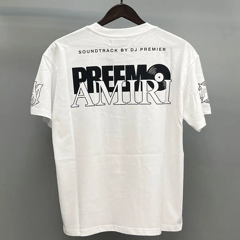 Amiri White Black Records Graphic T-Shirt Coffee Run