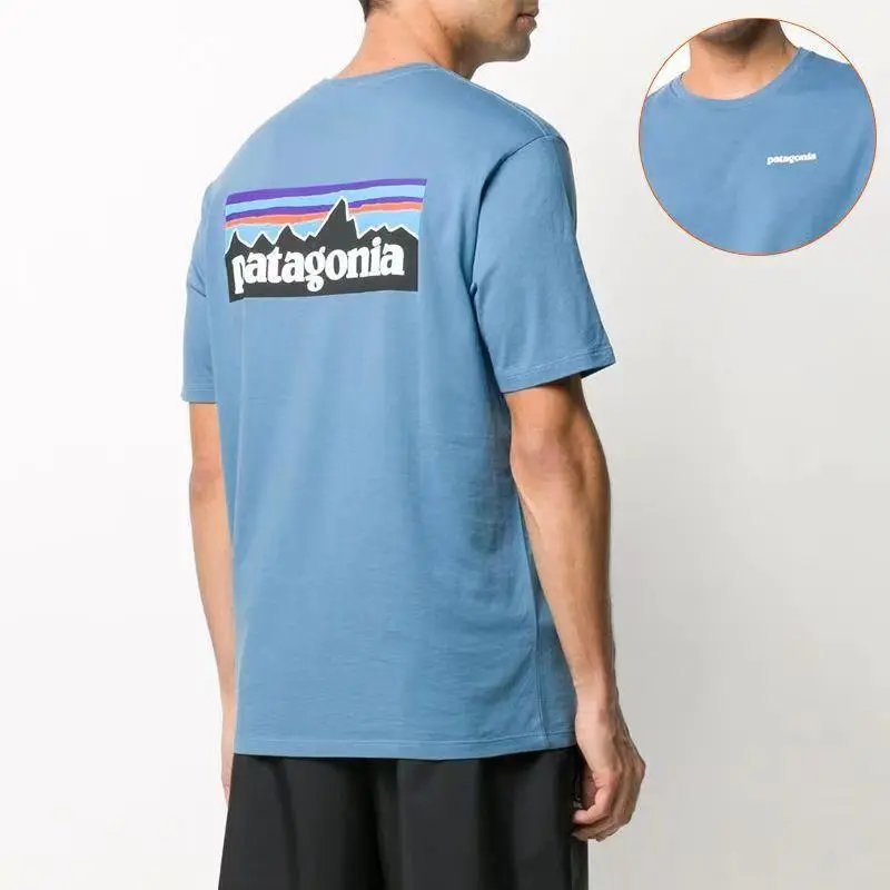 Patagonia Blue Logo T-Shirt Casual Layering Graphic