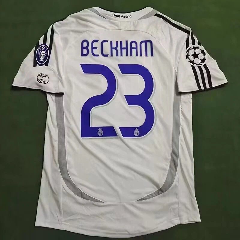 Real Madrid Logo Detail Retro Teka soccer jersey White Retro Football with Functional Detail