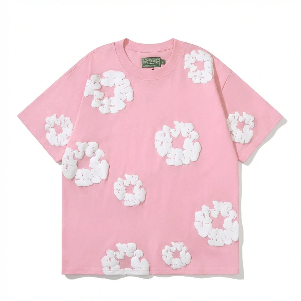 DENIM TEARS Pink Flower Short-sleeve Shirt