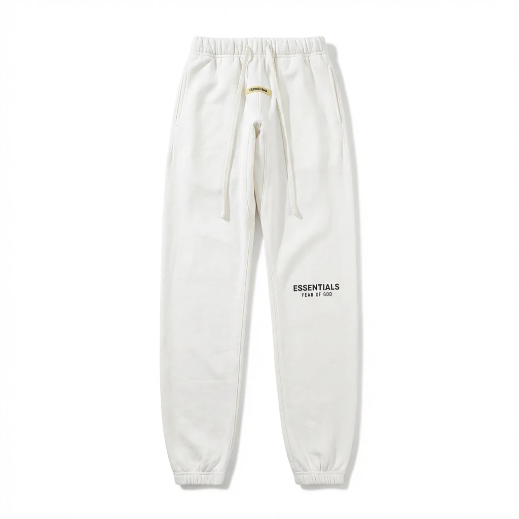ESSENTIALS minimalist style white sweatpants