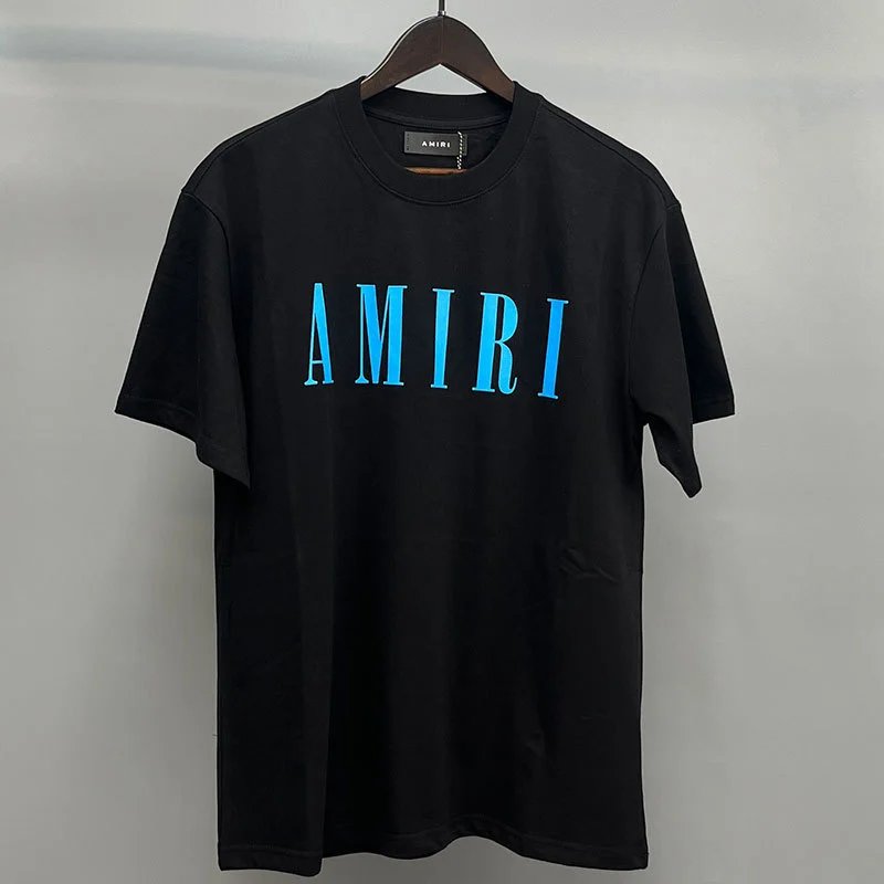 Amiri Black Blue Records Graphic T-Shirt Bold Graphic