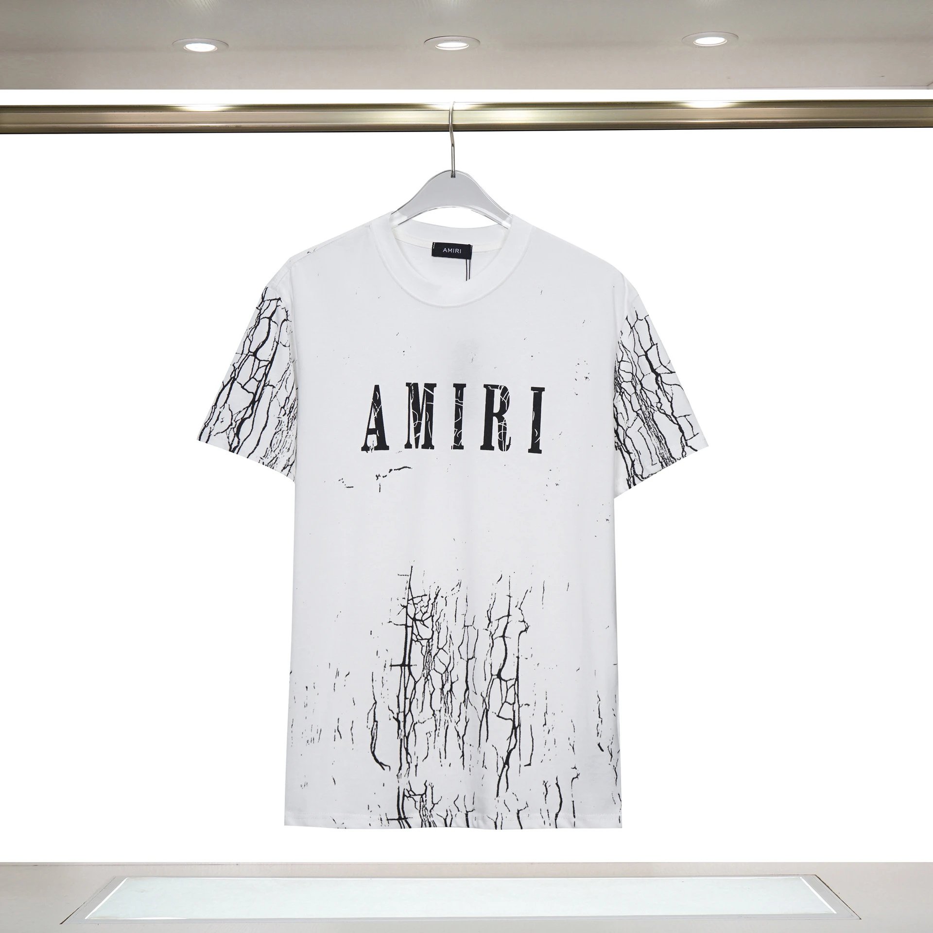 Amiri Easy Match Graphic T-shirt White Blue Amiri for Everyday Use