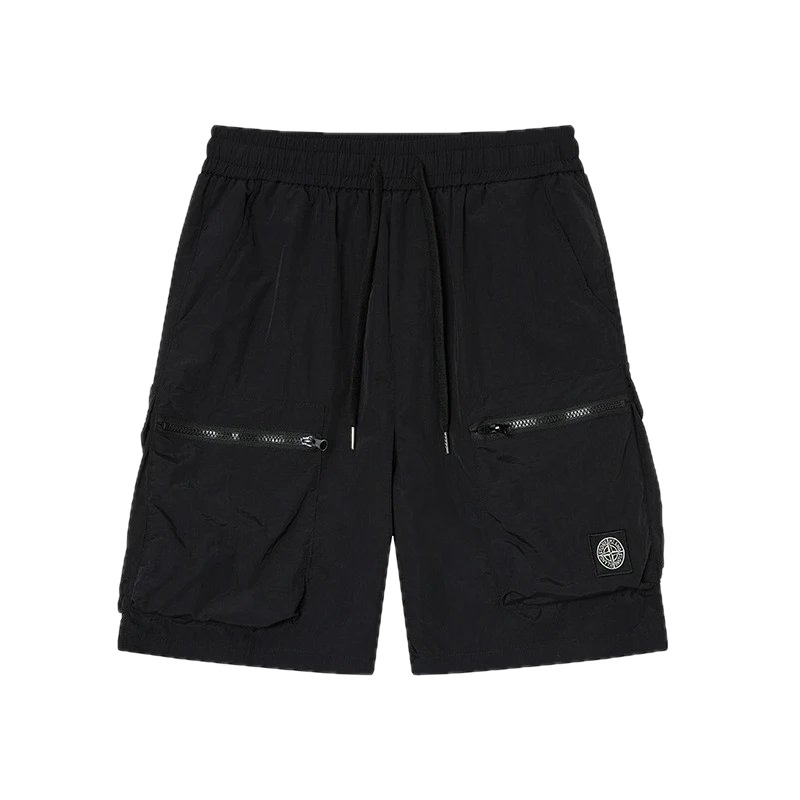 Stone Island Technical Workwear Style Black Shorts