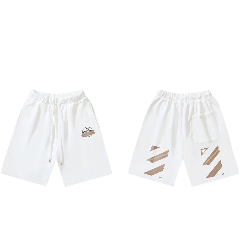 Off-White 019 trendy white shorts
