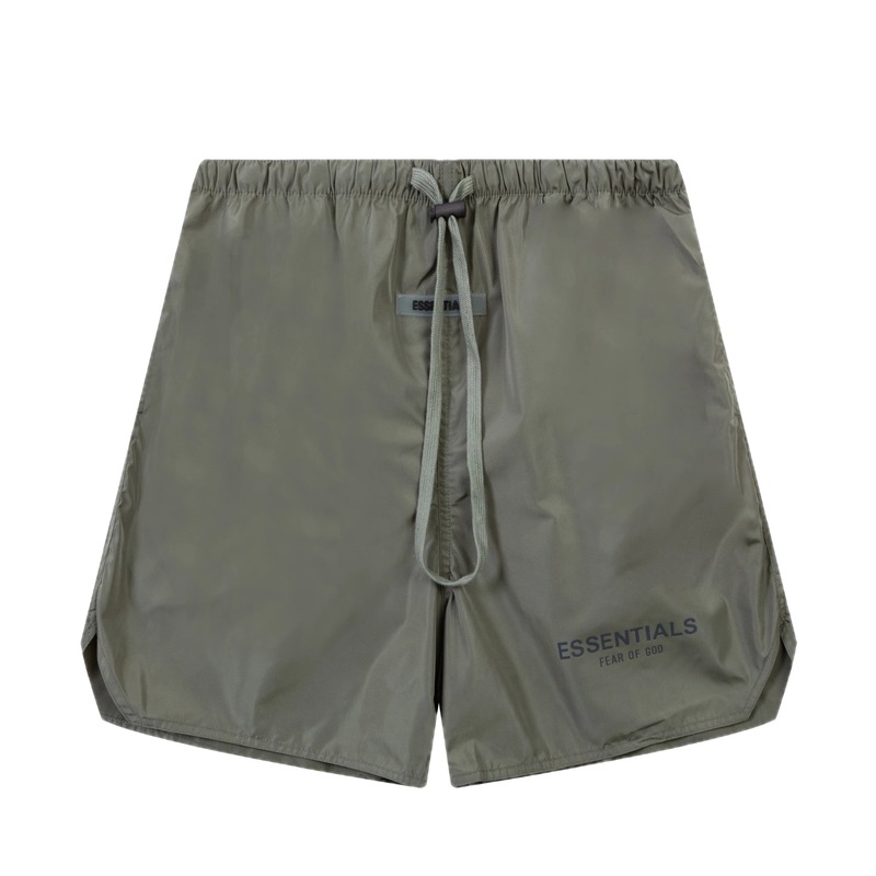 ESSENTIALS casual style military green shorts
