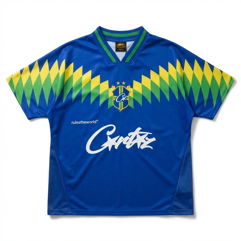 Corteiz sporty blue-green short-sleeved shirt