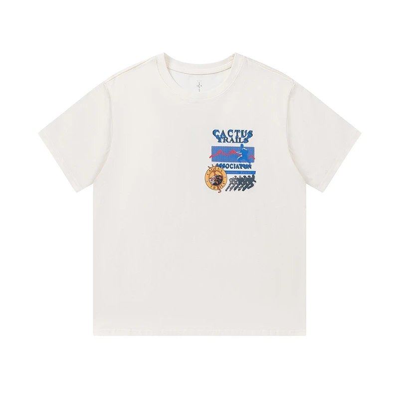 Travis Scott Patterned Graphic T-shirt Brown Travis Scott with Signature Styling