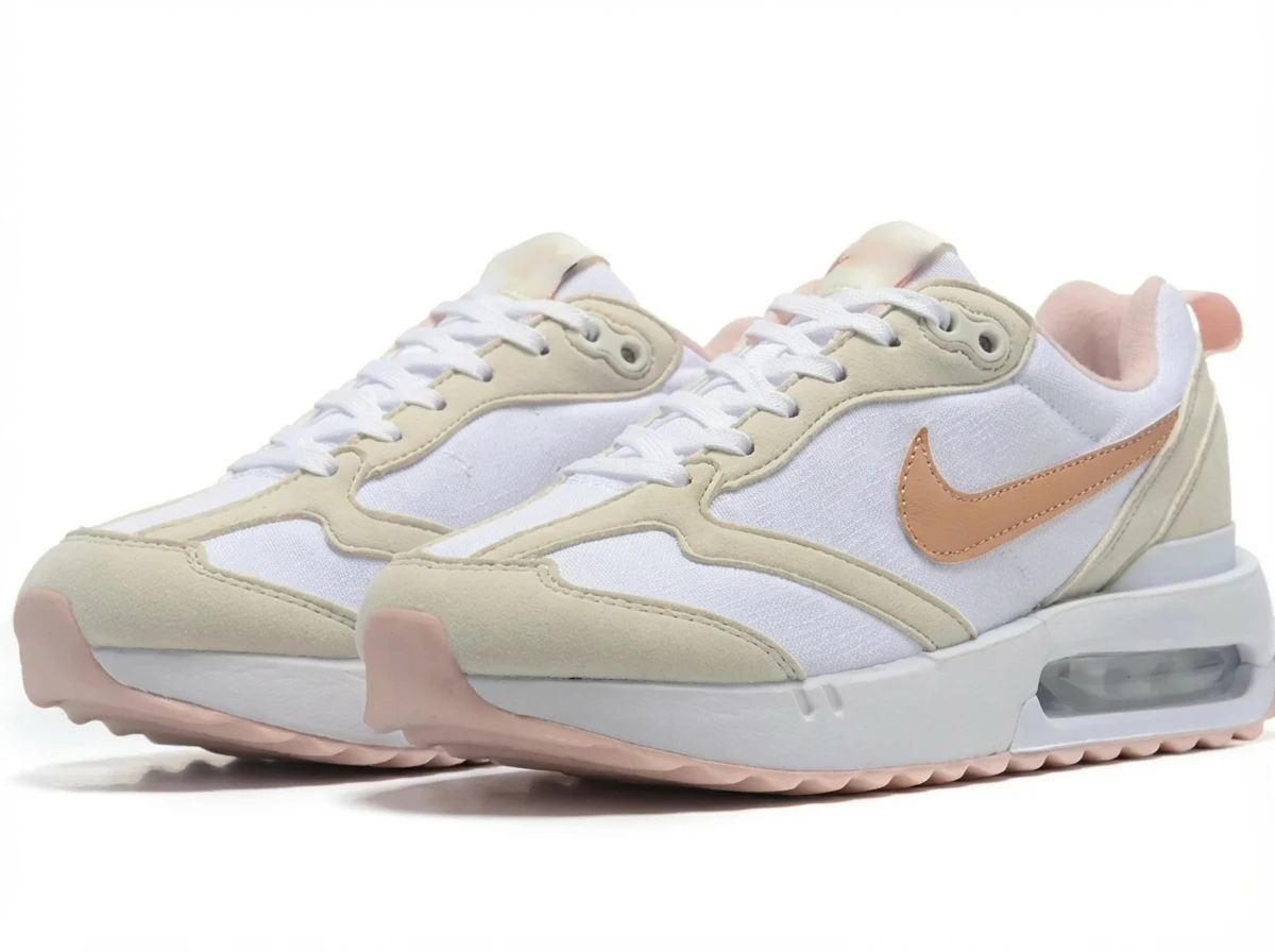 Nike Air retro-style white shoes