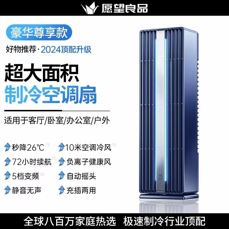 Room Airflow Portable Air Cooler Deep Blue