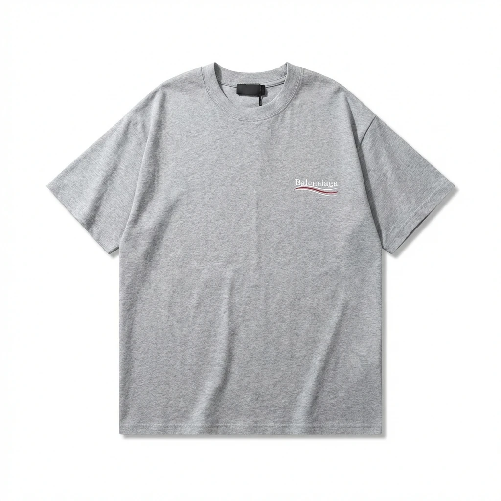 Balenciaga minimalist-style gray T-shirt