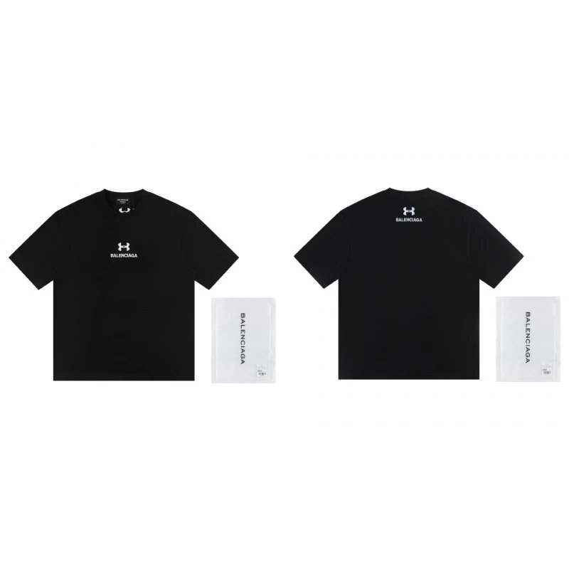Balenciaga Co-branded Street Style Black T-shirt