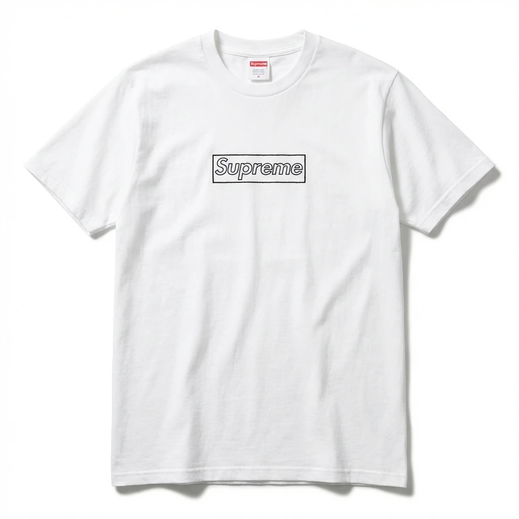 Supreme Basic Simple White T-shirt