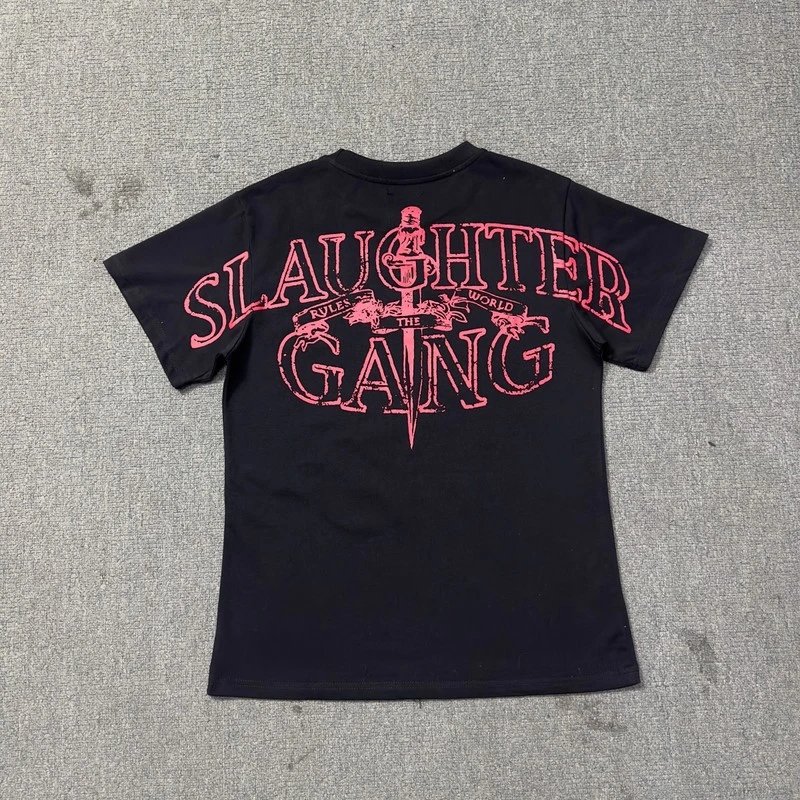 Slaughter Gang Graphic T-shirt Black Red