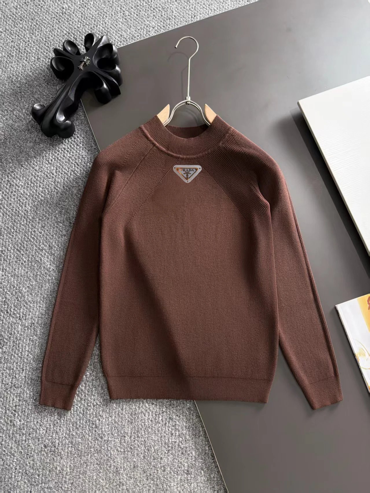 Cold Weather Prada Crewneck Sweater Soft Knit