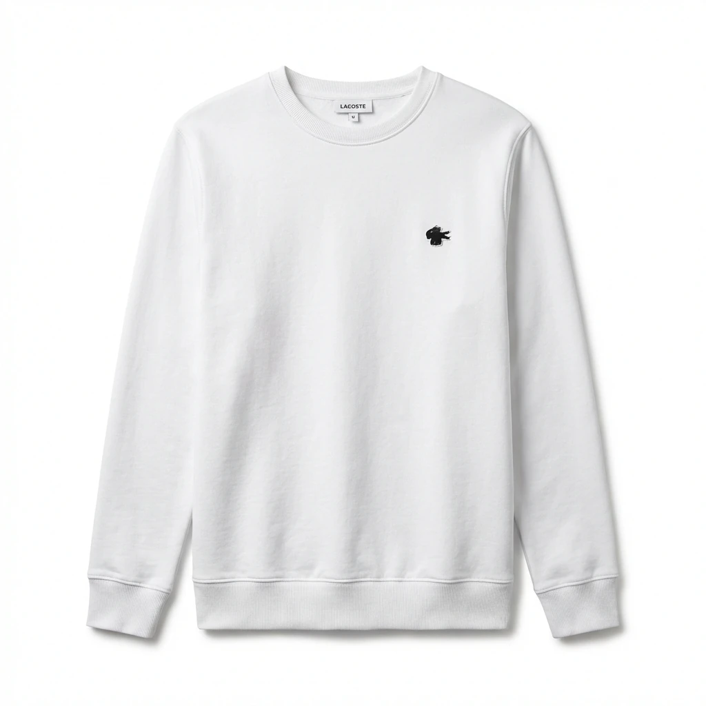 Lacoste simple style white sweatshirt