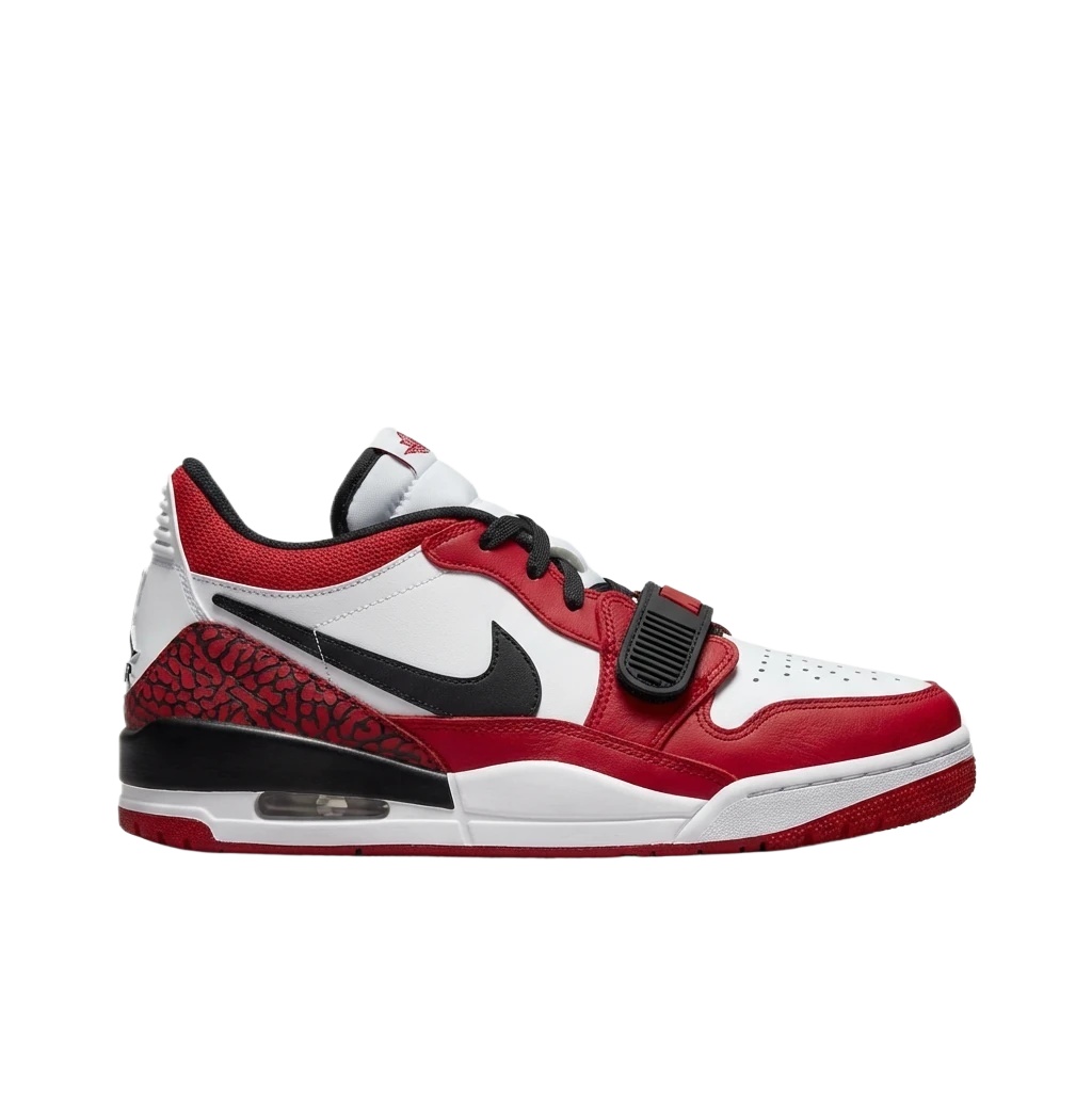 Jordan retro-style red and white sports shoes