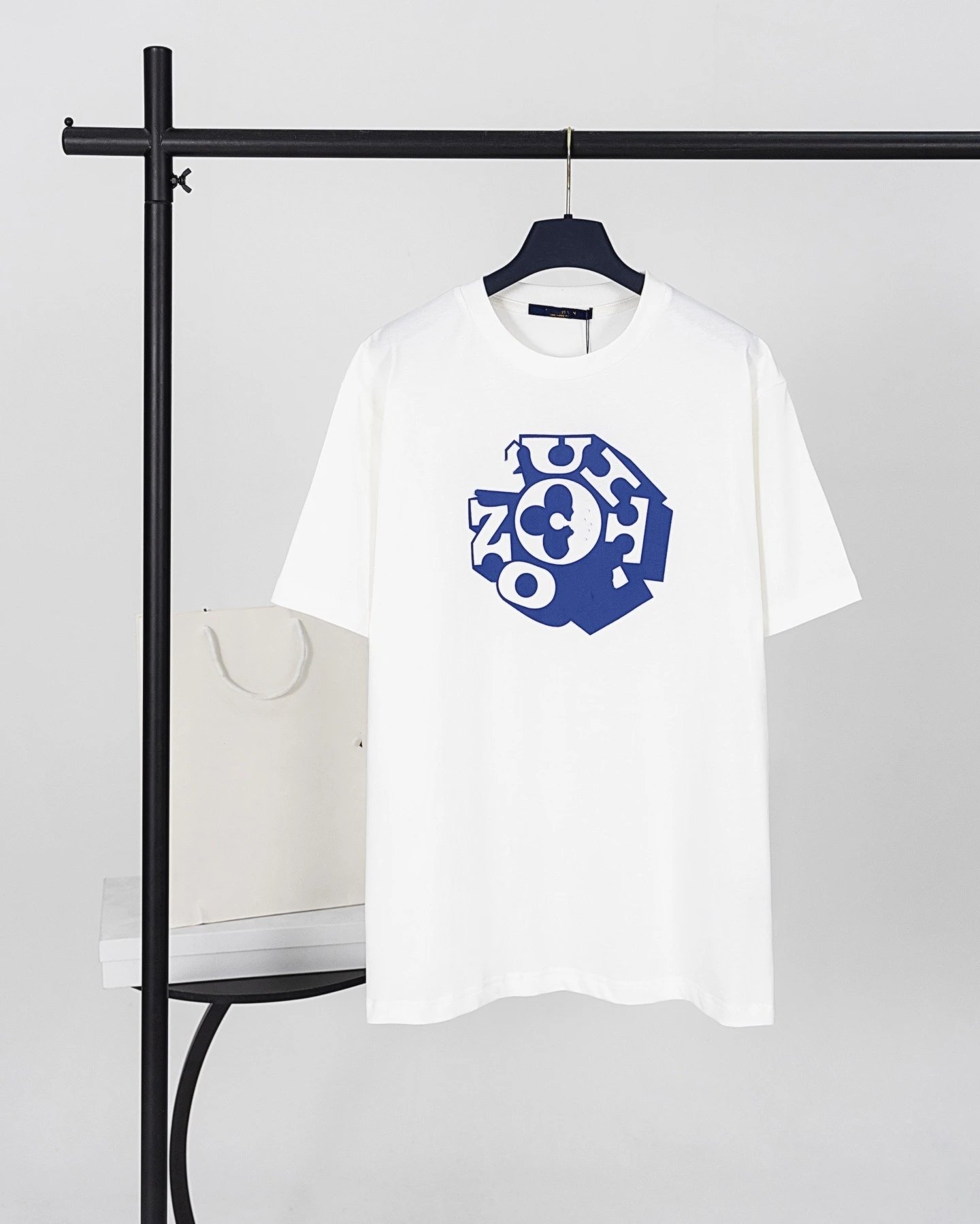 Louis Vuitton Printed Casual Style White Short-sleeve T-shirt