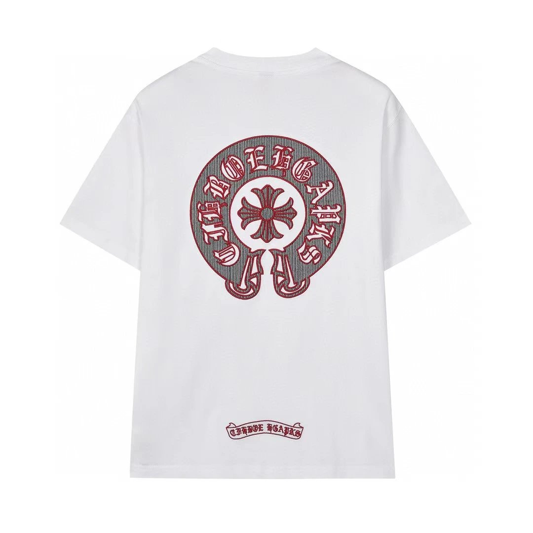 Chrome Hearts Vintage Embroidered Horseshoe White T-Shirt