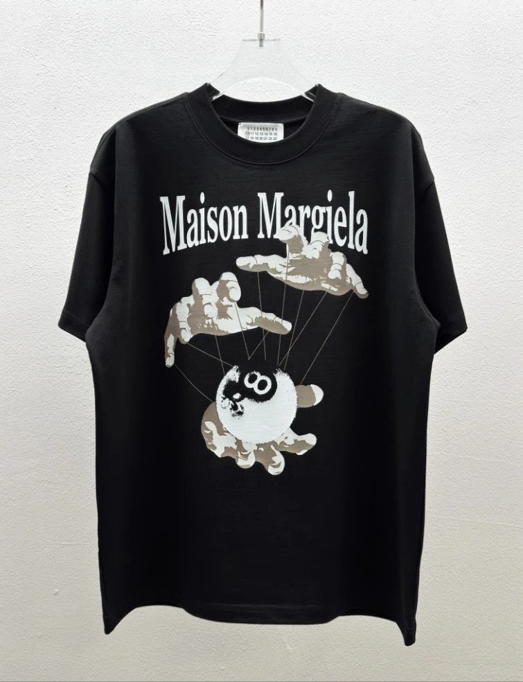 Maison Margiela Puppet Print Trendy Cool Black T-Shirt