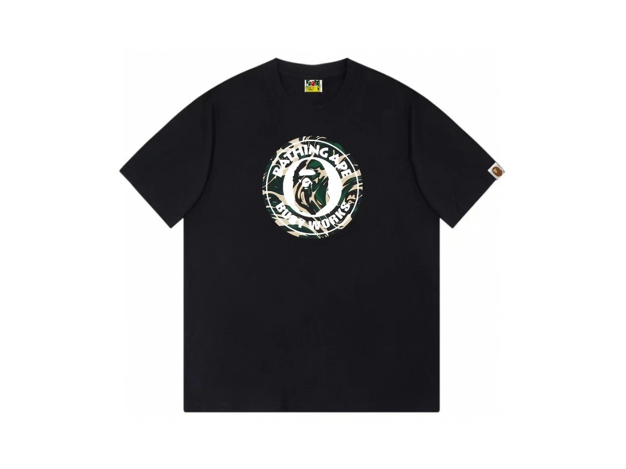 Bape camouflage style black T-shirt