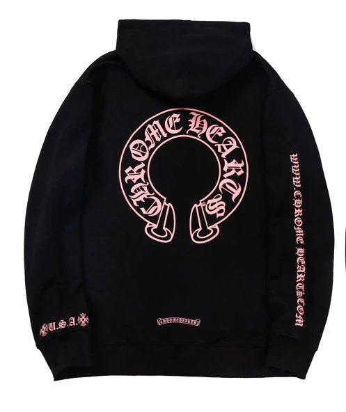 Chrome Hearts Resort Cross graphic hoodie Black Blue Cross for Travel Looks