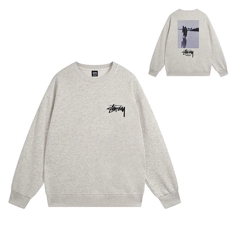 Stussy Oatmeal Style 537 Graphic SweatShirt Training Look
