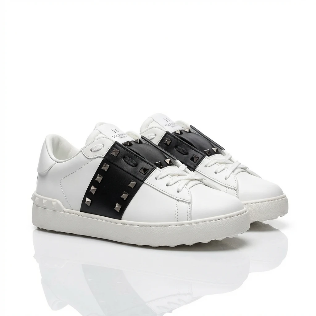 Valentino rivet trendy white shoes
