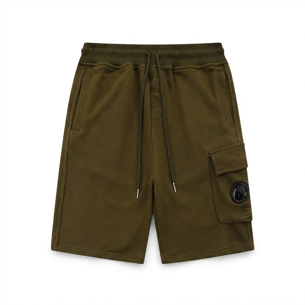 C.P. Company olive work-style shorts