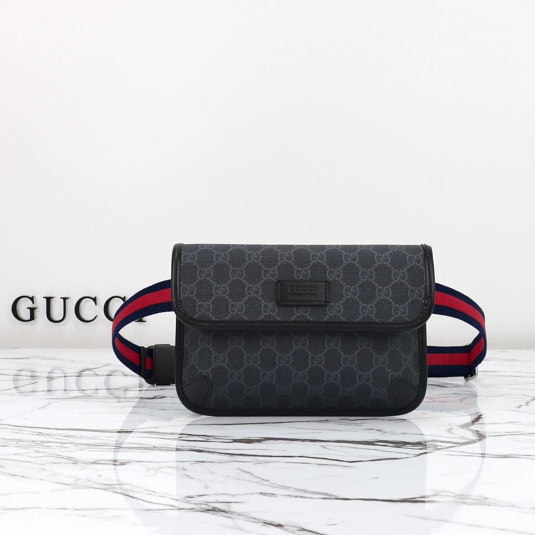 Gucci Waist Bag with Black GG Waist Bag for Casual Outfits