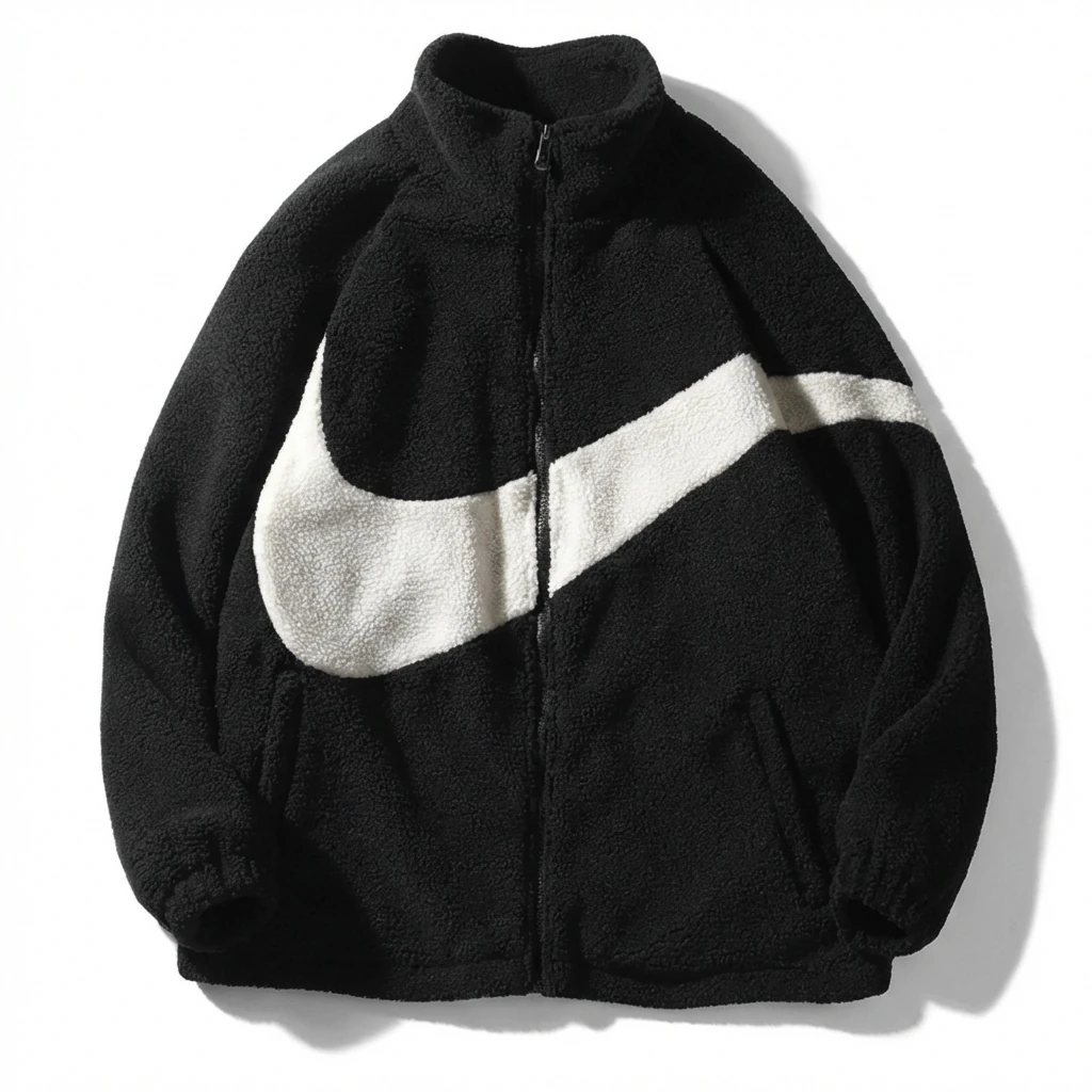 Nike big swoosh trendy black coat