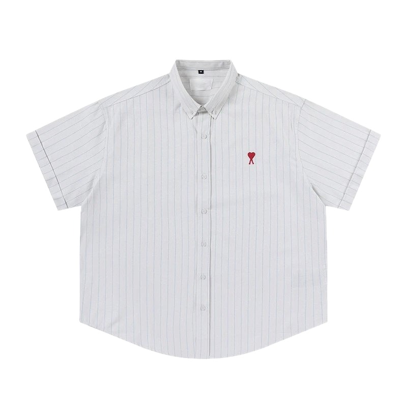 AMI Stripe Simple White Shirt