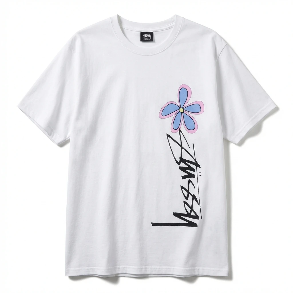 Stussy Floral Style White T-shirt