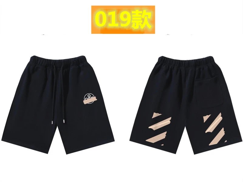 Off-White 019 Style Cool Black Shorts