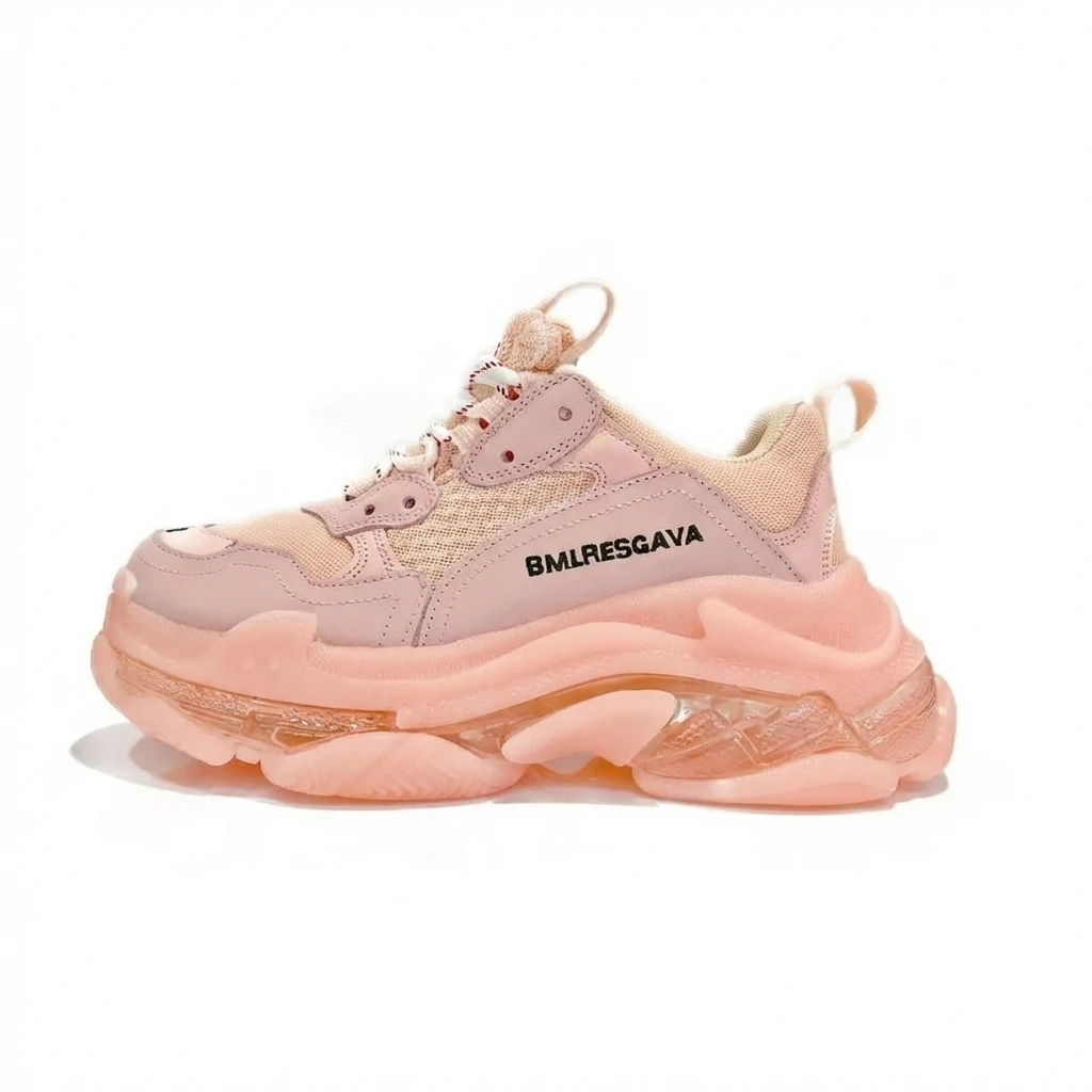 Balenciaga dad-style pink shoes