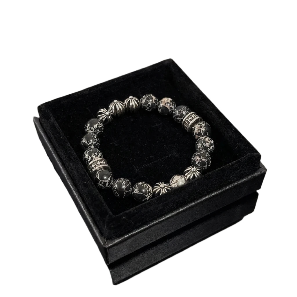 Chrome Hearts Dark Style Beaded Bracelet