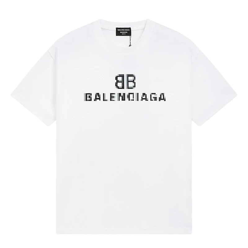 Balenciaga pixel-style white T-shirt