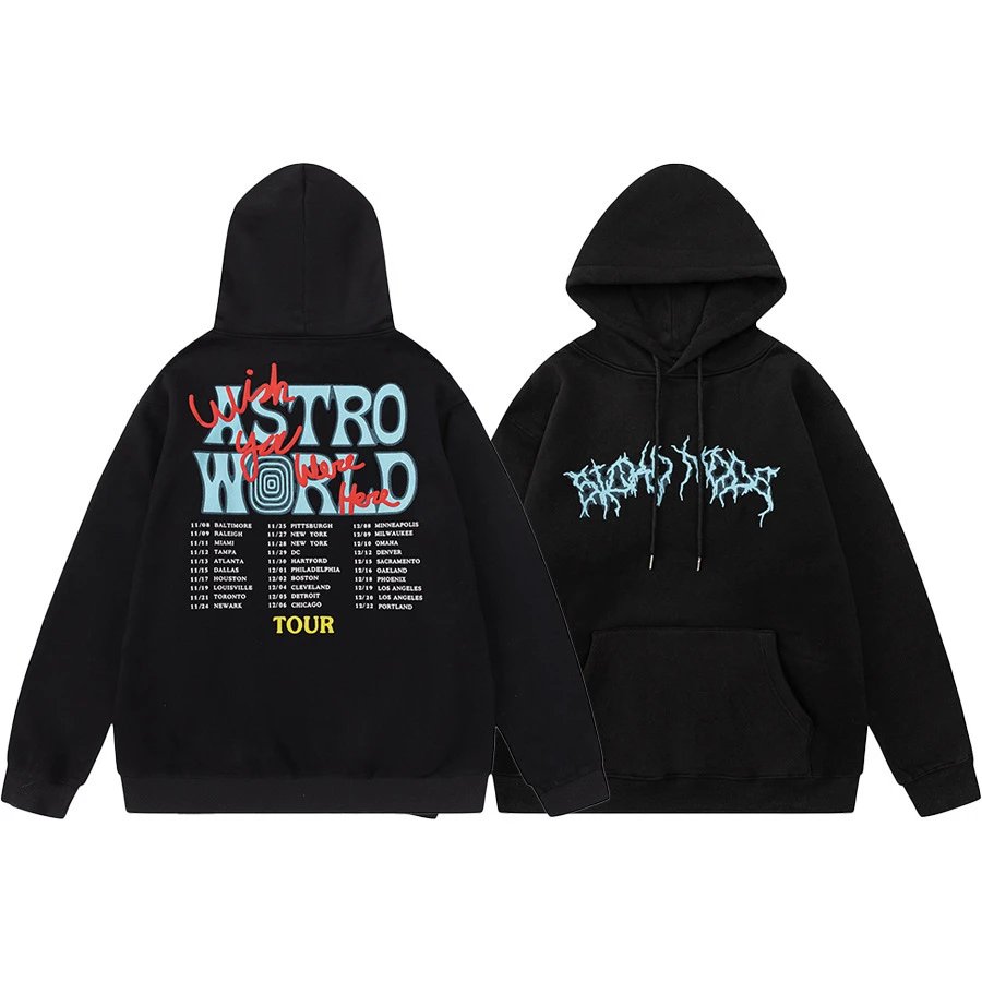 Travis Scott Classic Graphic hoodie Green Printed Graphics with Travel-Friendly Style
