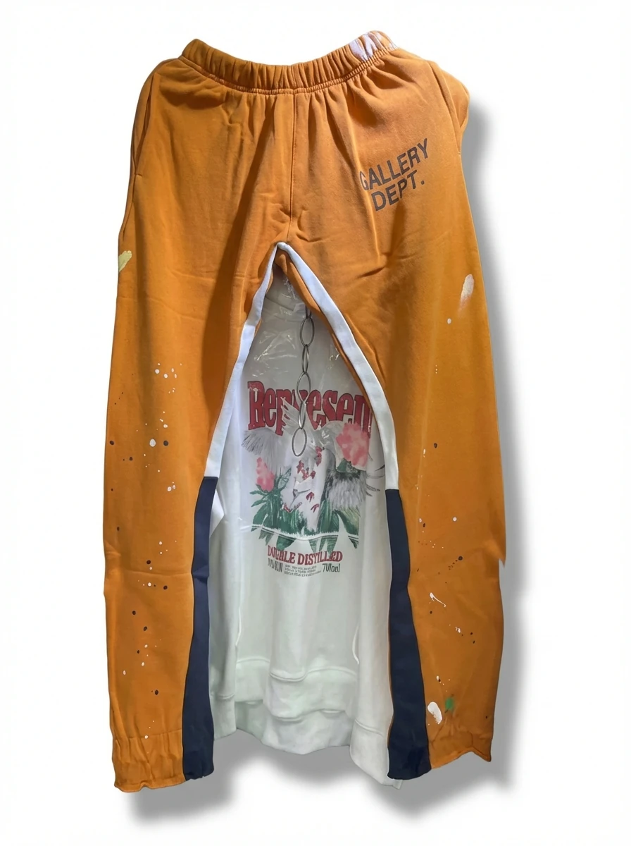Gallery Dept. Splatter Paint Style Orange Pants