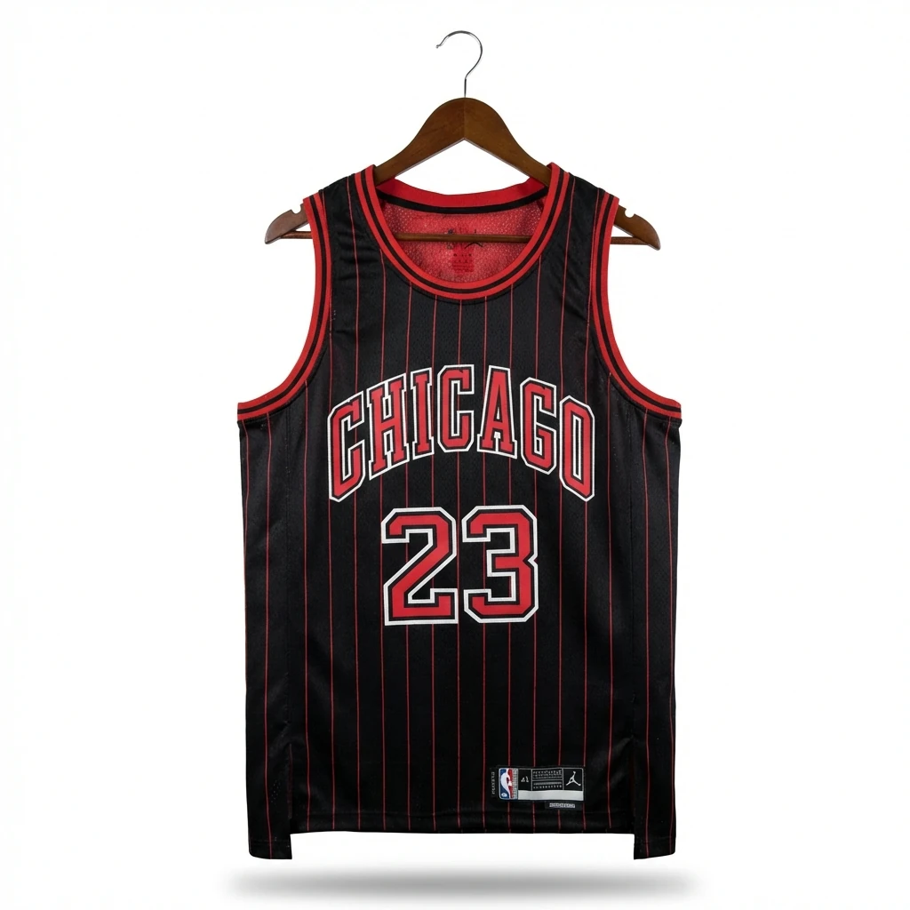 Michael Jordan retro black and red jersey