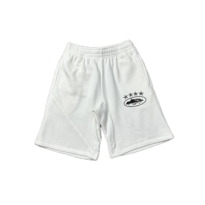 Corteiz Five-Star Trend Brand White Shorts