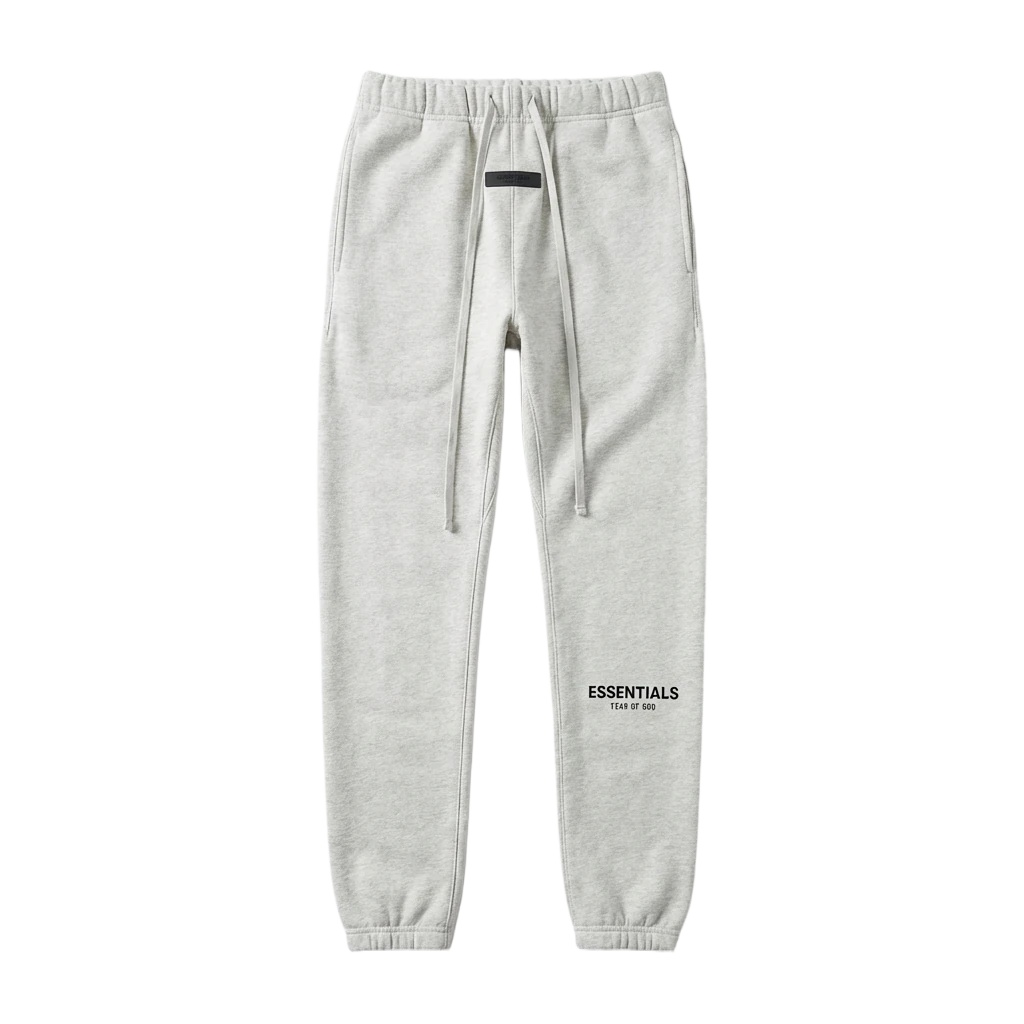 ESSENTIALS minimalist light gray sweatpants
